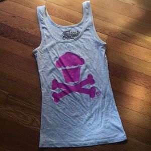 Johnny Cupcakes Pink Crossbones Tank Top